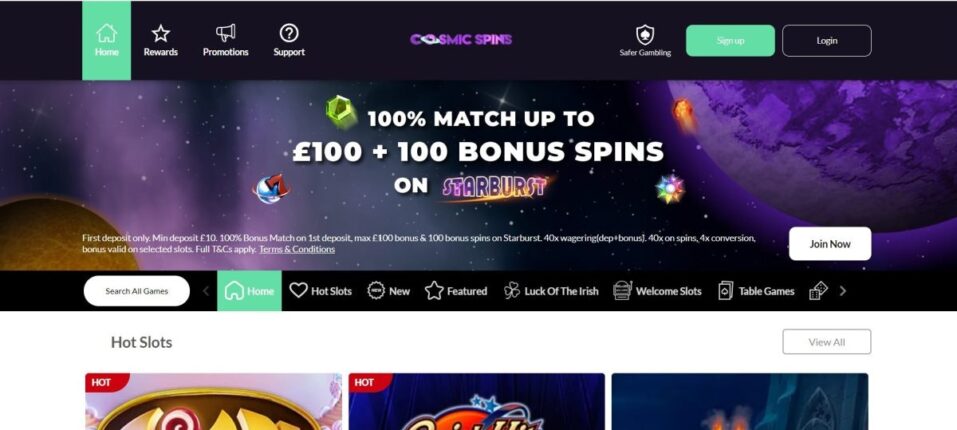 Explore the Universe of Games at Cosmic Spins Casino